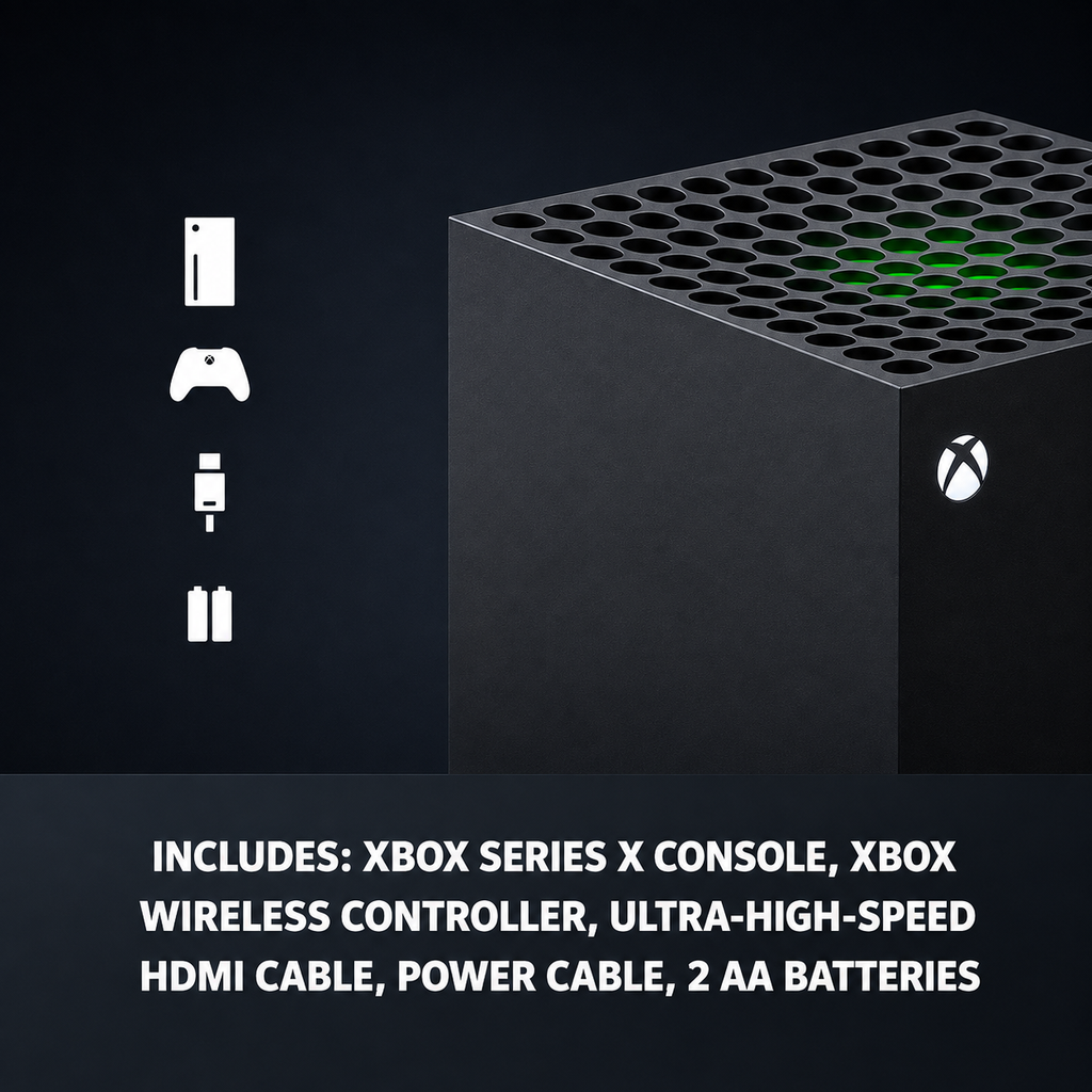 Xbox Series X - Gaming Console - 1TB SSD - Includes Wireless Controller - 4K Gaming - 120FPS - Carbon Black