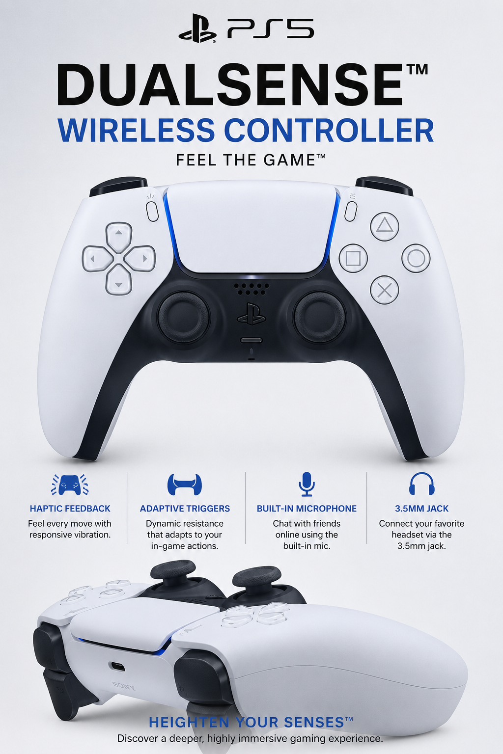 PlayStation DualSense™ Wireless Controller - for PS5, PC, MAC & Mobile