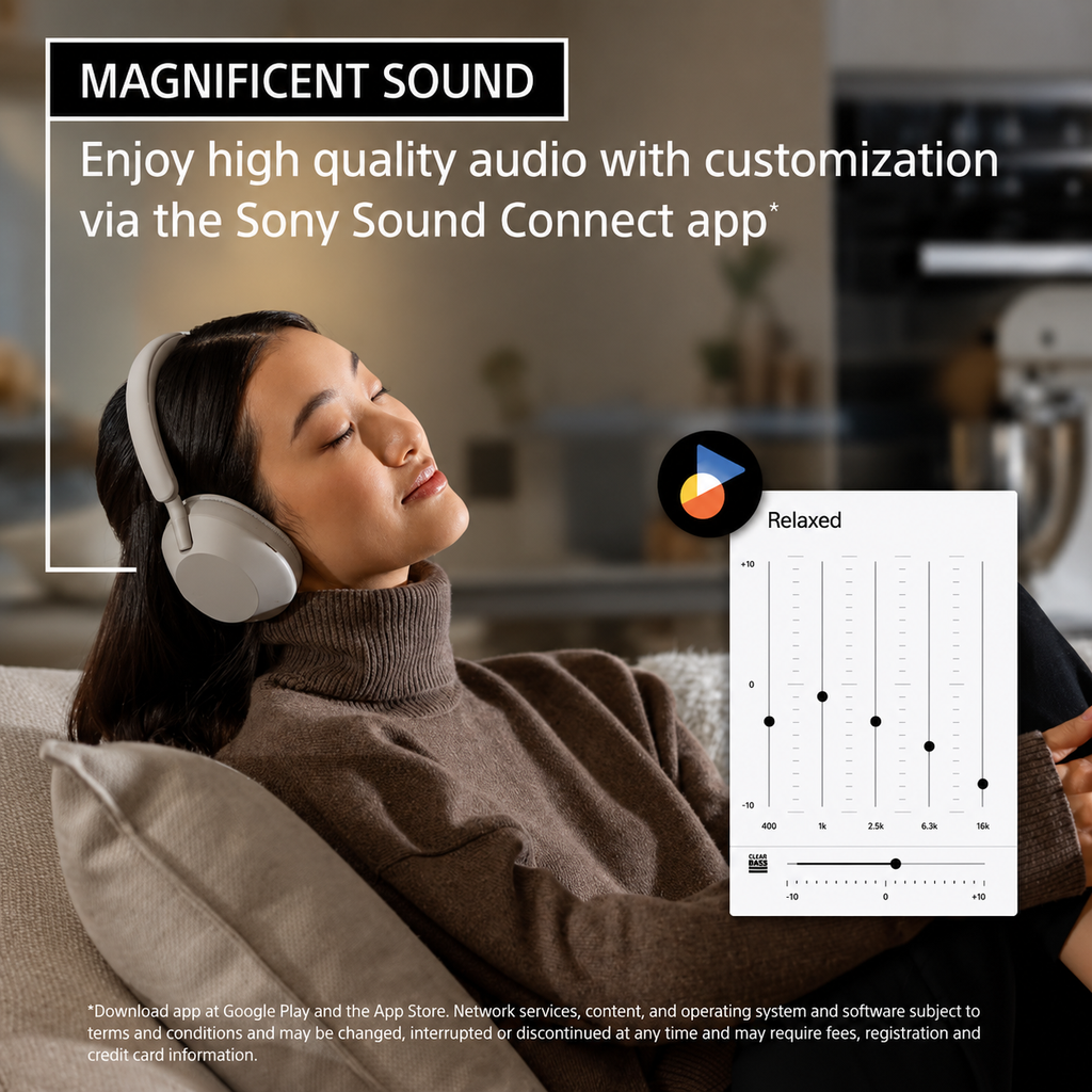 Sony WH-1000XM5 Premium Noise Cancelling Wireless Headphones, Silver