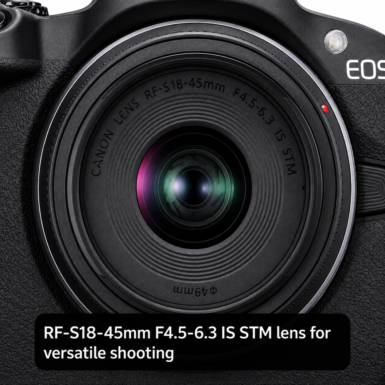 Canon EOS R50 Mirrorless Camera RF-S18-45mm F4.5-6.3 is STM Lens Kit, 24.2 Megapixel CMOS (APS-C) Sensor, 4K Video, Vlogging, Content Creation, Photography, Digital Camera, Black