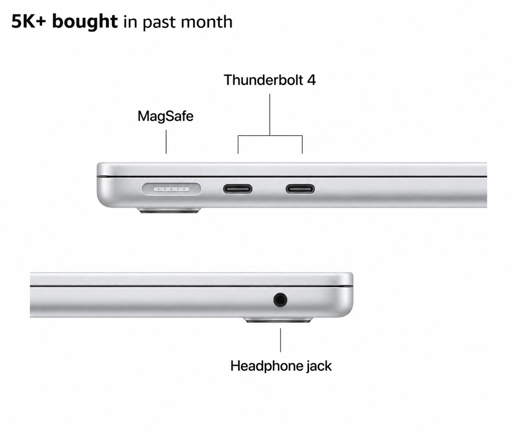 Apple (2026)MacBook Air 13-inch Laptop with M5 chip: Built for AI, 13.6-inch Liquid Retina Display, 16GB Unified Memory