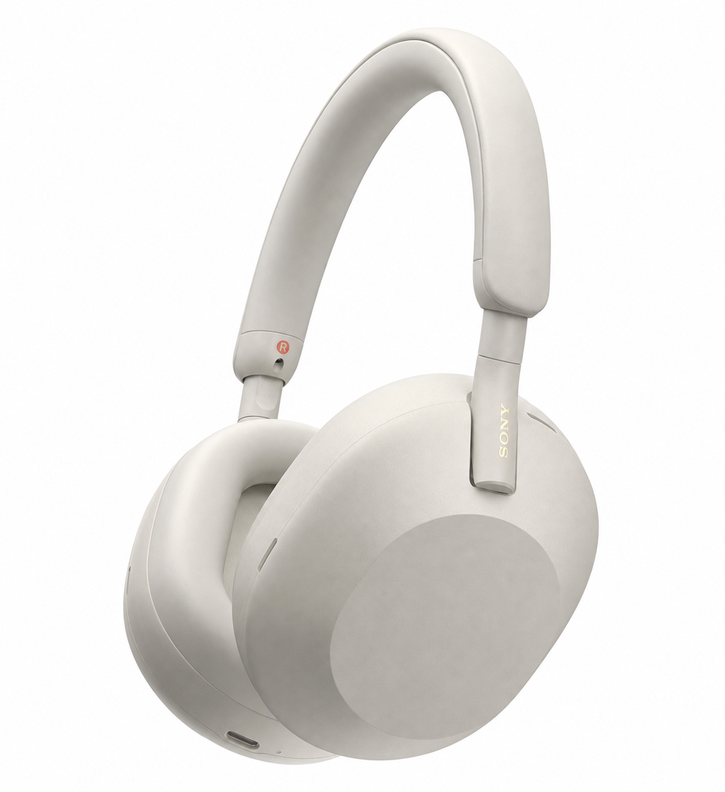 Sony WH-1000XM5 Premium Noise Cancelling Wireless Headphones, Silver