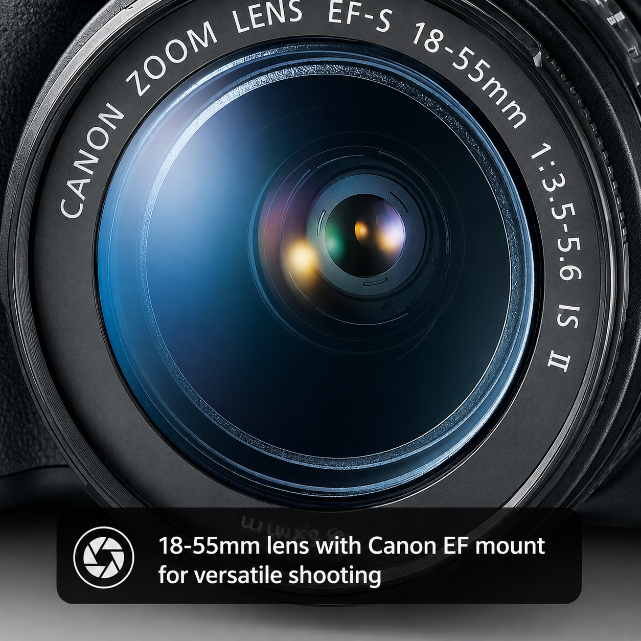 Canon EOS Rebel T7 DSLR Camera EF-S 18-55mm f/3.5-5.6 is II Lens Kit, 24.1 Megapixel CMOS (APS-C) Sensor, Full HD Videos.