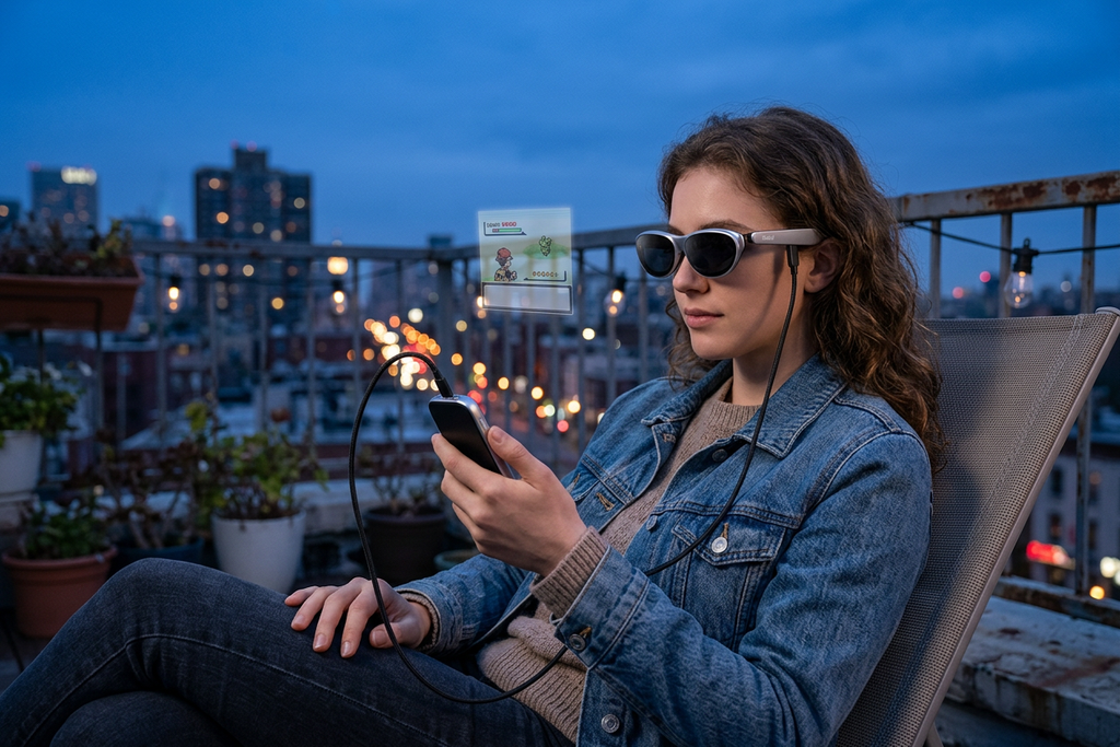Rokid AR Max 2 Glasses (No 3DoF), AR Spatial, 300" 120Hz Ultra-HD Steam Deck, ROG, Mac, PC, Android & iOS Wearable