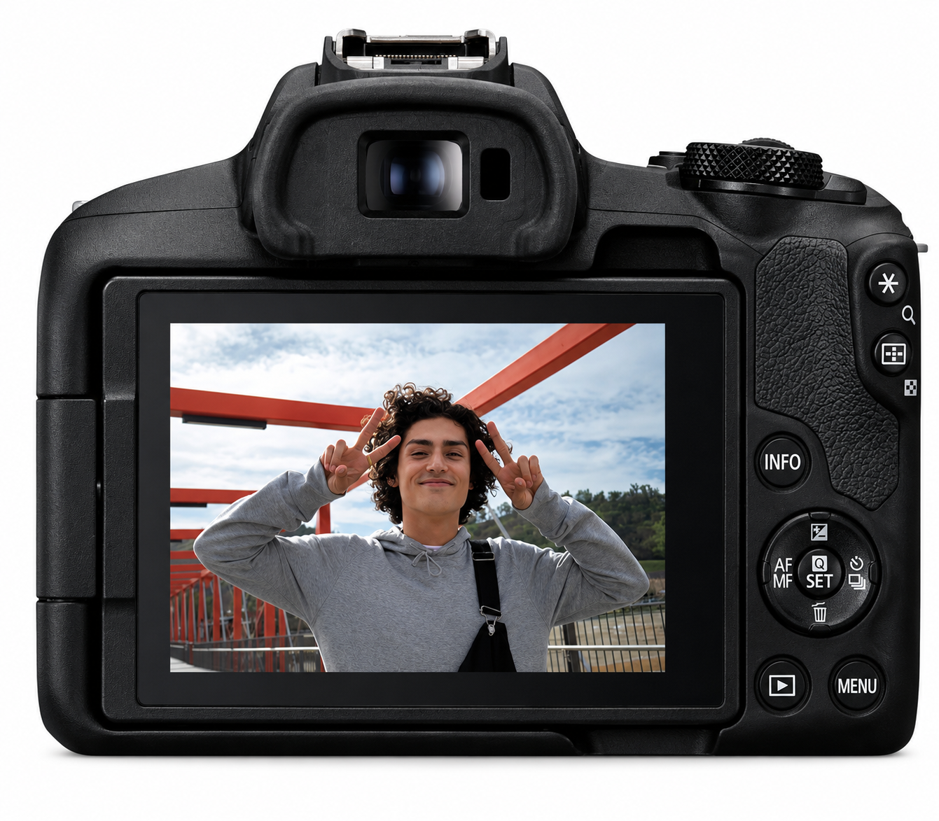 Canon EOS R50 Mirrorless Camera RF-S18-45mm F4.5-6.3 is STM Lens Kit, 24.2 Megapixel CMOS (APS-C) Sensor, 4K Video, Vlogging, Content Creation, Photography, Digital Camera, Black