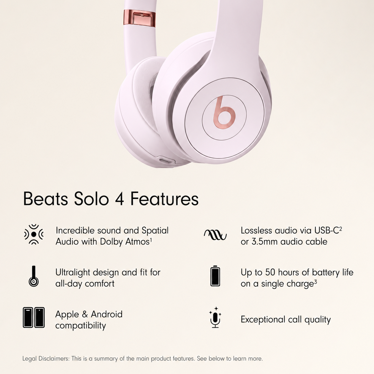 Beats Solo 4 Wireless Headphones Signature Sound & Iconic Style