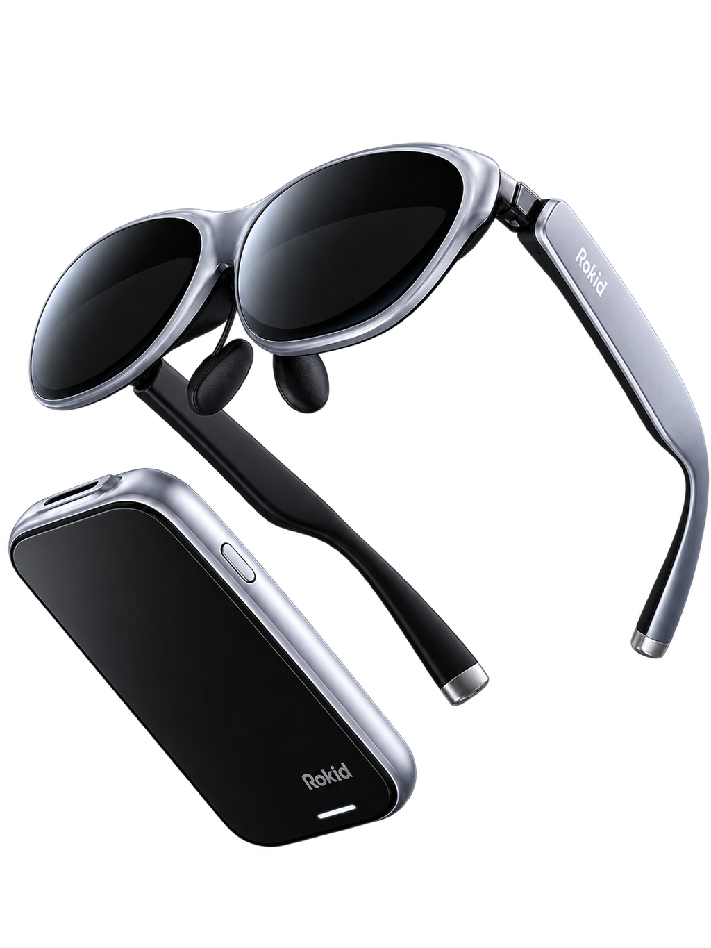 Rokid AR Max 2 Glasses (No 3DoF), AR Spatial, 300" 120Hz Ultra-HD Steam Deck, ROG, Mac, PC, Android & iOS Wearable