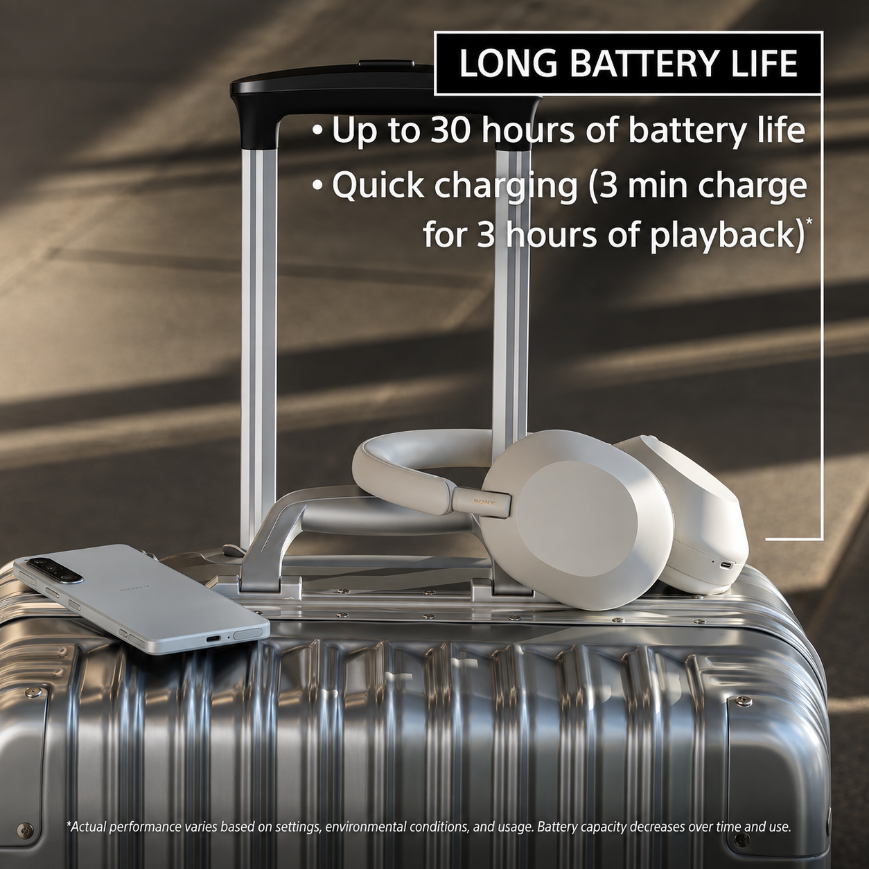 Sony WH-1000XM5 Premium Noise Cancelling Wireless Headphones, Silver